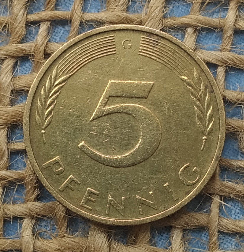 5 пфенiгiв 1972 року. (G) Нiмеччина - ФРН, фото 1