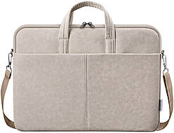 Сумка для ноутбука 15.6'' Defender Solid шкіра, кишеня, бежева