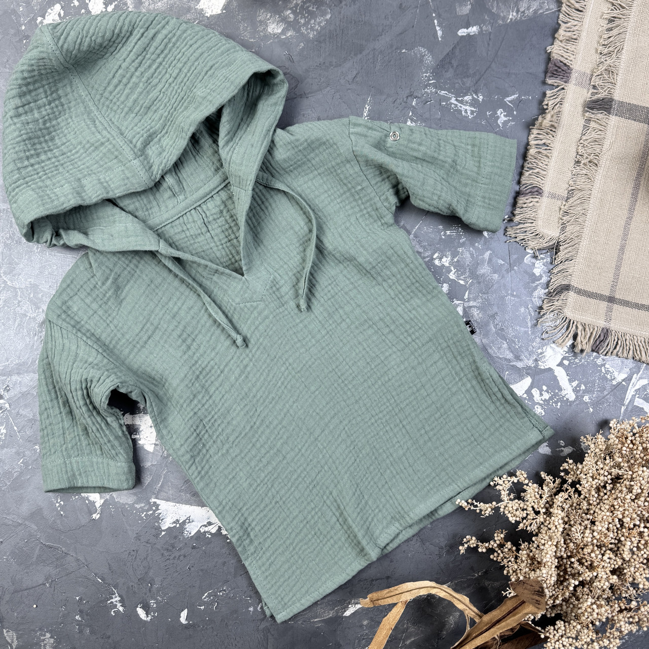 Муслінова туніка muslin cotton BEWARM дитяча Хакі