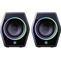 Акустична система 2.0 Defender Solar 9, 10Вт, Bluetooth, RGB підсвітка, USB, чорна