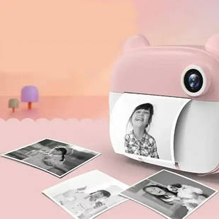 Фотоапарат моментального друку дитячий DYI Instant Digital Camera Рожевий