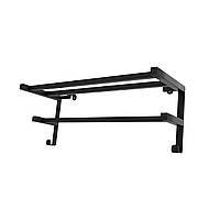 Полиця навісна HF Sheffield square 520x204 black matt