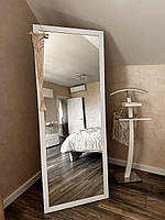 Дзеркало підлогове з ніжкою у весь зріст в білій рамі 170х70 ростове велике на підставці