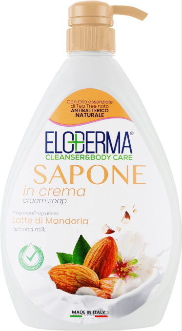 Рідке антибактеріальне крем-мило Eloderma Latte di Mandorla 1л 8059602241535