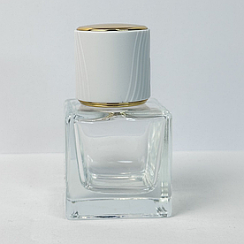 Флакон Cube 30 ml з кришкою Elara-Wide White Gold