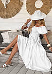 Жіноче плаття максі з відкритими плечима та короткими рукавами буфами (р. 42-52) 2036008, фото 4