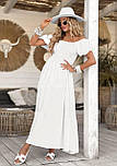 Жіноче плаття максі з відкритими плечима та короткими рукавами буфами (р. 42-52) 2036008, фото 7