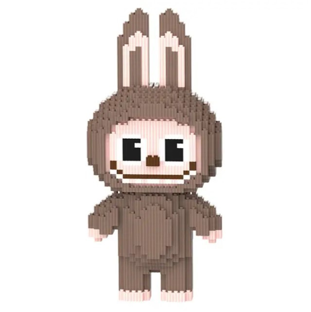 Конструктор 3D Magic Blocks Labubu Висота 33 см, деталей 3132 шт коричневий, фото 1