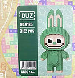 Конструктор 3D Magic Blocks Labubu Висота 33 см, деталей 3132 шт зелений, фото 3