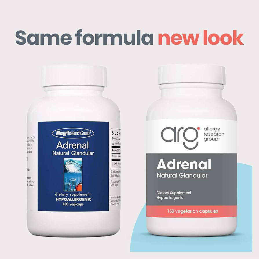 Allergy Research Group, Adrenal Natural Glandular, 150 Vegicaps BX036, фото 1