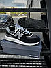 Чоловічі кросівки New Balance 574 black/white чорно-білі Нью Беланс замша текстиль весна літо Nb Legacy, фото 8