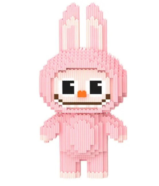 Конструктор 3D Magic Blocks Labubu Висота 33 см, деталей 3132 шт рожевий, фото 1
