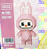 Конструктор 3D Magic Blocks Labubu Висота 33 см, деталей 3132 шт рожевий, фото 3