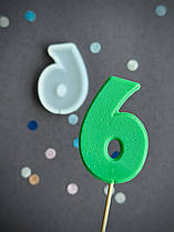 Силіконовий молд для льодяників "Цифра 6"