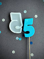 Силіконовий молд для льодяників "Цифра 5"