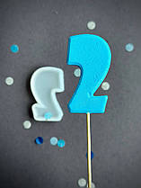 Силіконовий молд для льодяників "Цифра 2"