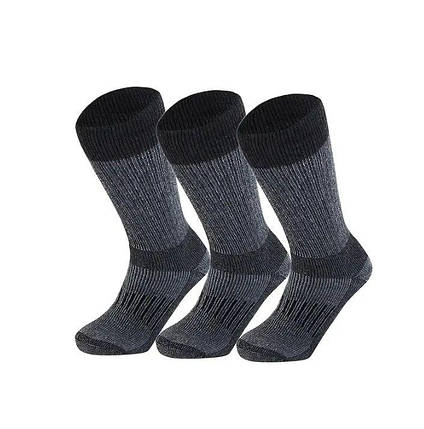 Чоловічі шкарпетки Alvada Wool Hiking socks (40-44) Merino 3 пари для активного зимового відпочинку, лиж, фото 1