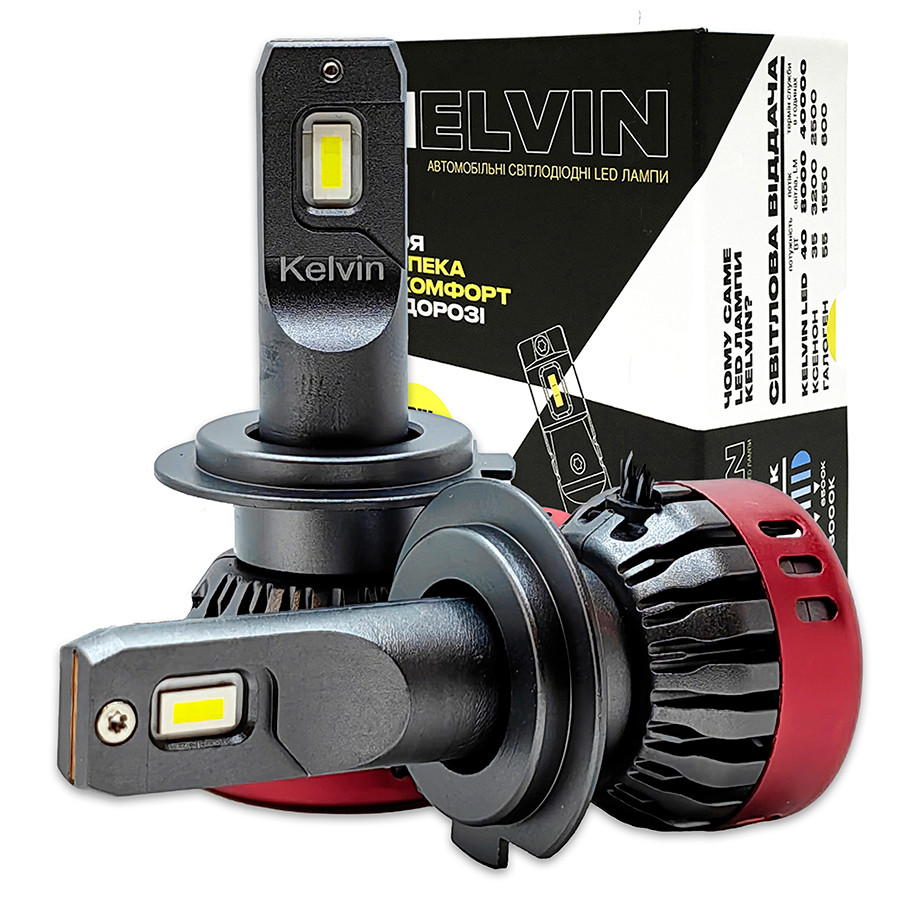 Світлодіодні LED лампи H7 40W Kelvin 12-24V Fseries 6000K 8000Lm
