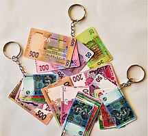 Брелок пластиковий "Гривня"/"Євро", Арт.57343