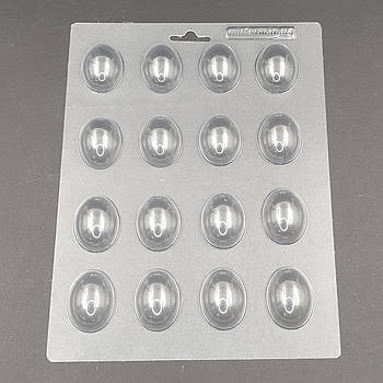 Молд для шоколаду (щільний пластик) Яєчки перепелені — 16 шт.