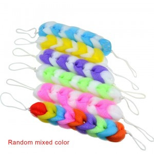 Мочалка банна косичка з ручками 23см (X-5229), Арт.60753