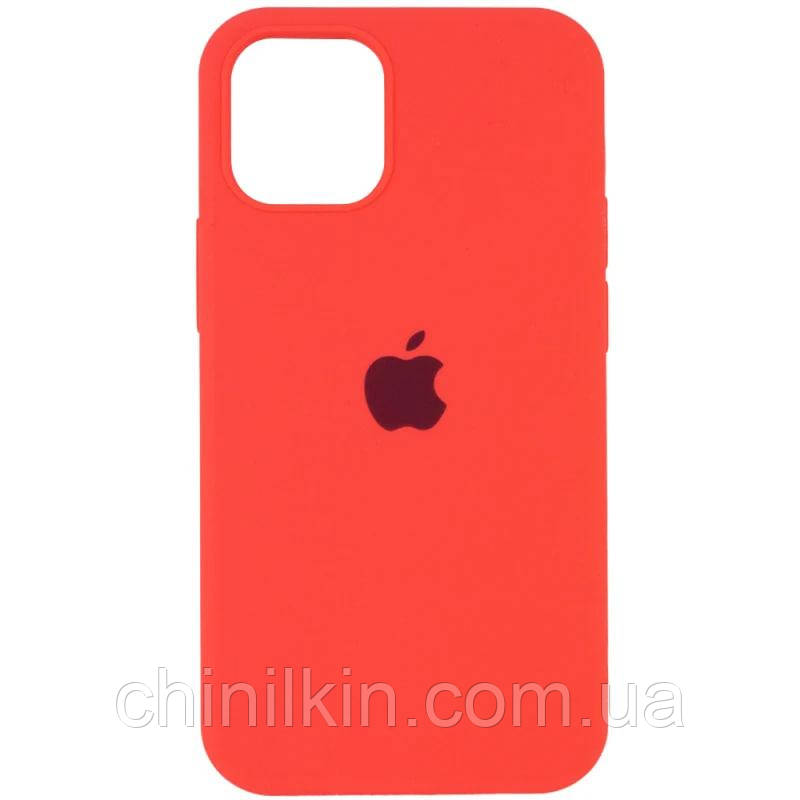 Накладка (з мікрофіброю) Silicon Case Full Camera для iPhone 13 mini (5.4)- кораловий, фото 1