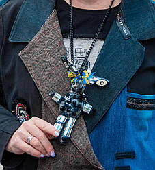 Дизайнерська прикраса на шию My Scarf "Black Rabit Ukraine" лімітована колекція