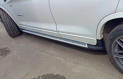 Оригінальні пороги V2 (2 шт, алюміній) для BMW X3 F-25 2011-2018 рр