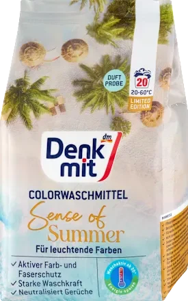 Пральний порошок для кольорових речей Denkmit Colorwaschmittel Sense of Summer, 1,3 kg.