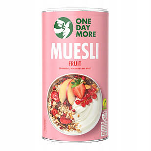 Мюслі One Day More Muesli, фруктові в банці 400 г.