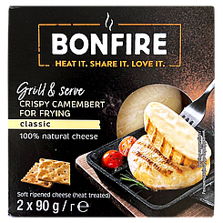 Сир камамбер гриль хрусткий Бонфаєр Bonfire crispy 2*90g 6шт/ящ (Код: 00-00017794)