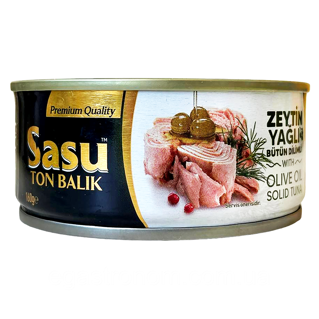 Тунець в оливковій олії Сасу Sasu 160g 24шт/ящ (Код: 00-00003973), фото 1