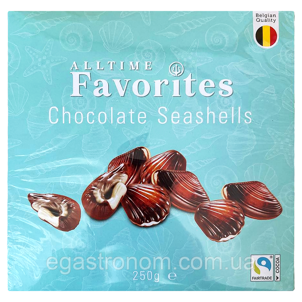 Цукерки праліне морські мушлі Олтайм Alltime chocolate seoshells 250g 8шт/ящ (Код: 00-00017784), фото 1