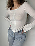 Жіноча укорочена кофта на двосторонній змійці з довгими рукавами (р. 42-44) 10043428, фото 4
