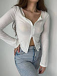 Жіноча укорочена кофта на двосторонній змійці з довгими рукавами (р. 42-44) 10043428, фото 6