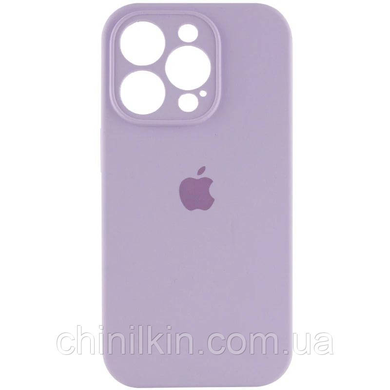 Накладка (з мікрофіброю) Silicon Case Full Camera для iPhone 13 Pro Max (6.7)- лавандовий, фото 1