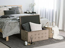 Пуфик для інтер'єрів + місце для зберігання MICHIGAN світло-коричневий