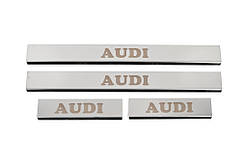 Накладки на пороги (4 шт, Carmos) для Ауди A4 B5 1994-2001 рр