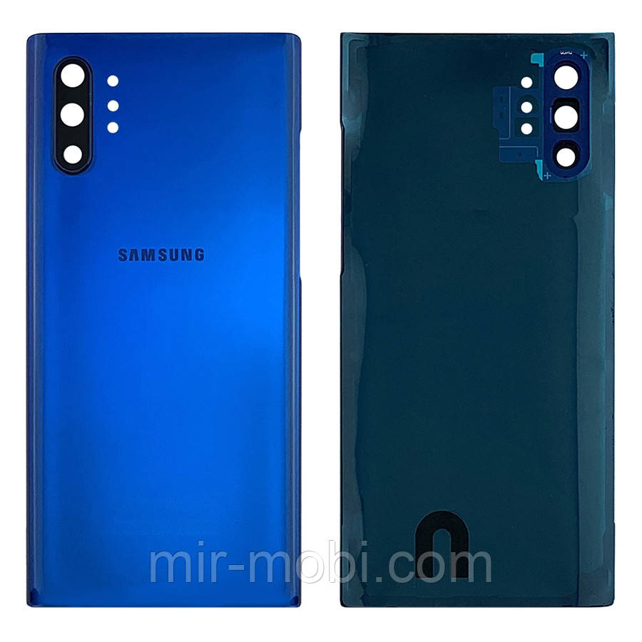 Задня кришка Samsung Galaxy Note 10 Plus N975F (синя зі склом камери)