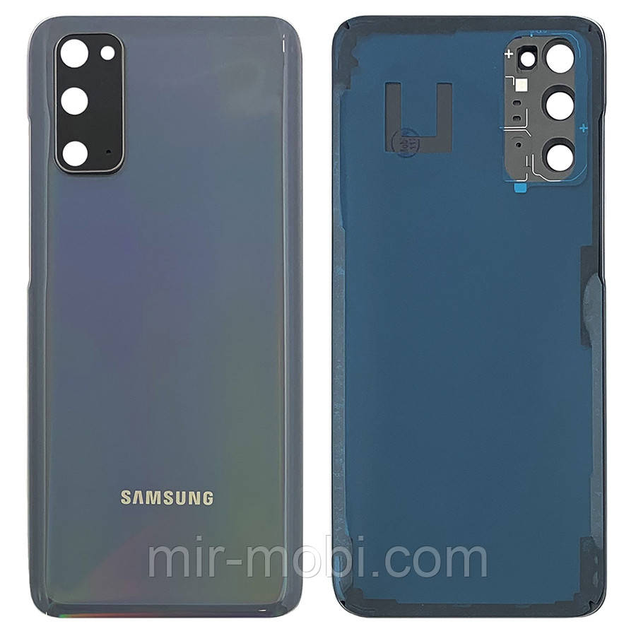 Задня кришка Samsung Galaxy S20 G980F (сіра оригінал Китай зі склом камери)