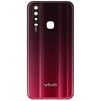 Задня кришка Vivo Y15 (червона зі склом камери)