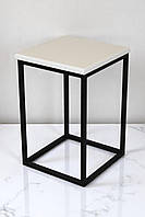 Кухонний табурет лофт Куб металевий каркас 30х30х45 см