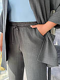 Жіночий брючний лляний костюм, фото 5
