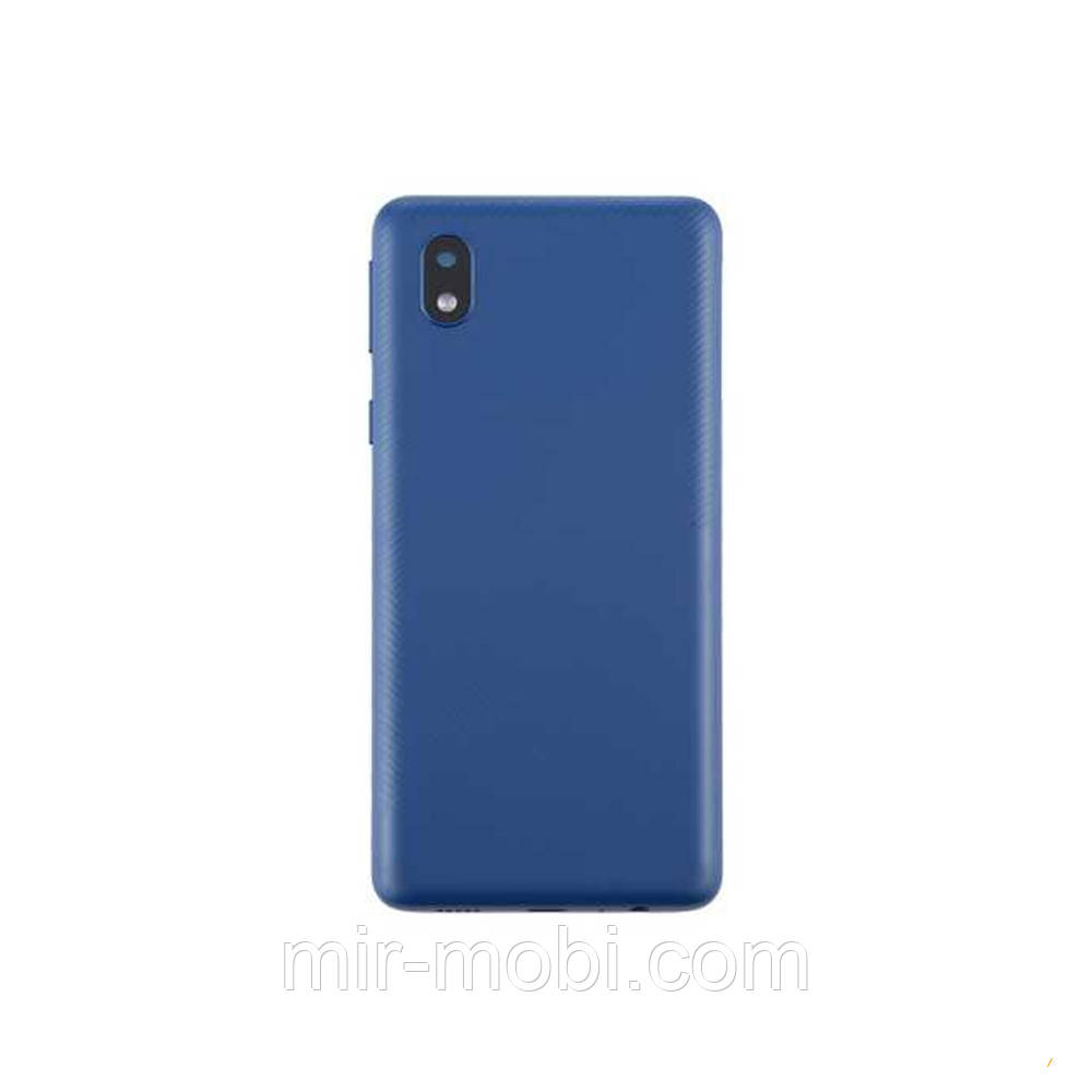 Задня кришка Samsung Galaxy A01 Core A013F (синій оригінал Китай зі склом камери)