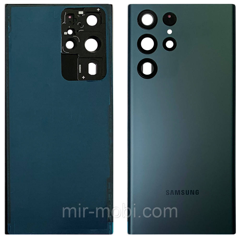 Задня кришка Samsung Galaxy S22 Ultra 5G S908 (зелений оригінал Китай зі склом камери - уцінка)