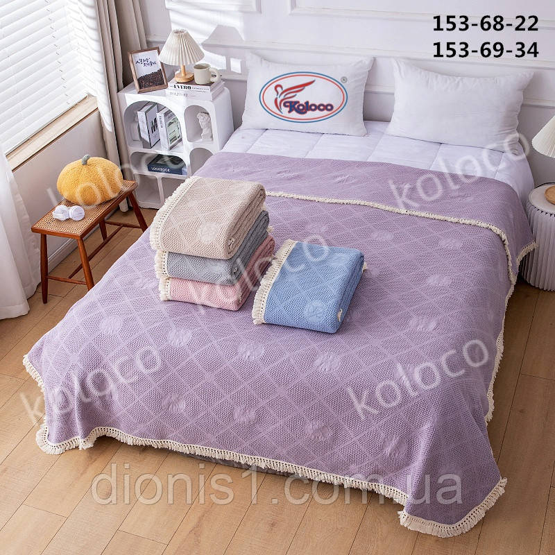 Покривало простирадла вафельне льон 220*240см, фото 1