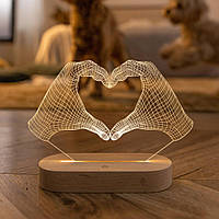 Нічник руки «HEART» 18*12см