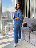 Жіночий брючний лляний костюм, фото 4