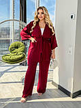 Жіночий брючний лляний костюм, фото 5