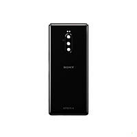 Задня кришка Sony Xperia 1 J9110 (чорна оригінал Китай зі склом камери)
